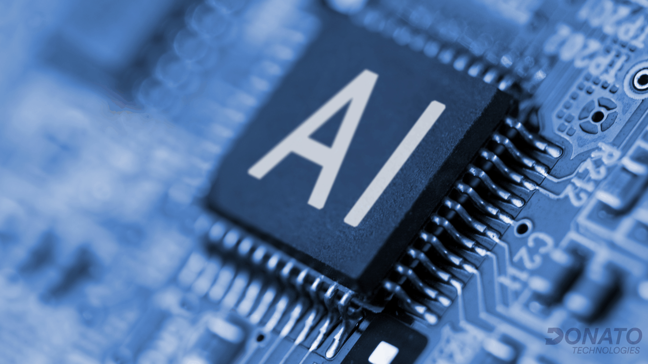 Image of an AI Chip designed to highlight the emergence of the technology and Donato Technologies adoption and ethical challenges